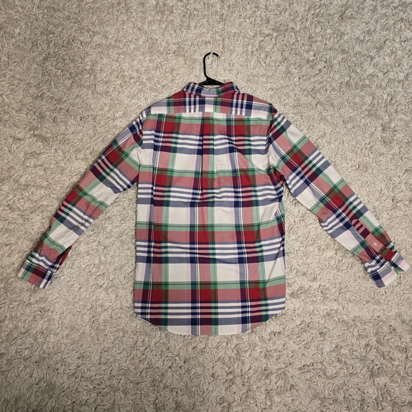 POLO RALPH LAUREN Men's ClassicFit Long Sleeve Oxford Shirt (Red White Multi, L) - Picture 2 of 3